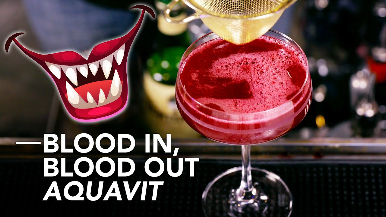 How to Make Blood In, Blood Out, an Aquavit Cocktail + BLOOPERS! | MIX | MIX Cocktail Hour