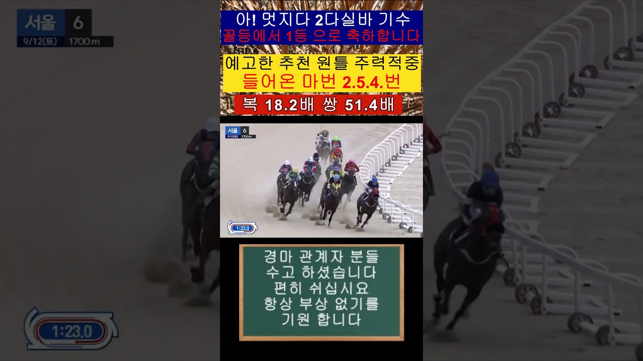 예고 추:천 꼴등에서 1등 51.4배 원틀 주력적중 2.5.들어오는 영상보기 ?