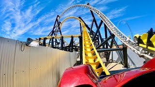 West Coast Racers EPIC Roller Coaster 4K POV! | Six Flags Magic Mountain California [No Copyright]
