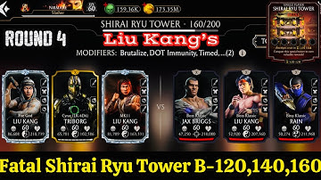 1 Attempt Fight | Fatal Shirai Ryu Tower Boss Battle 160 & 120,140 + Reward MK Mobile | Liu Kang’s
