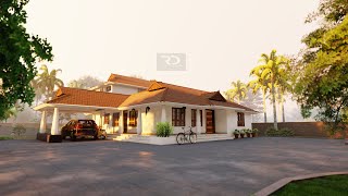 SIMPLE നാലുകെട്ട്‌ | Nalukettu | Kerala Home Tour | Lumion Animation | Riddha Designs | Nadumuttam