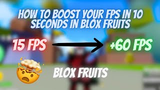 How to get a massive FPS boost and Fix lag in Roblox Blox fruits | Blox Fruit