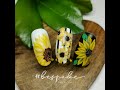 TUTORIAL  I  3D Sunflower &amp; Freehand Sunflower nail art painting