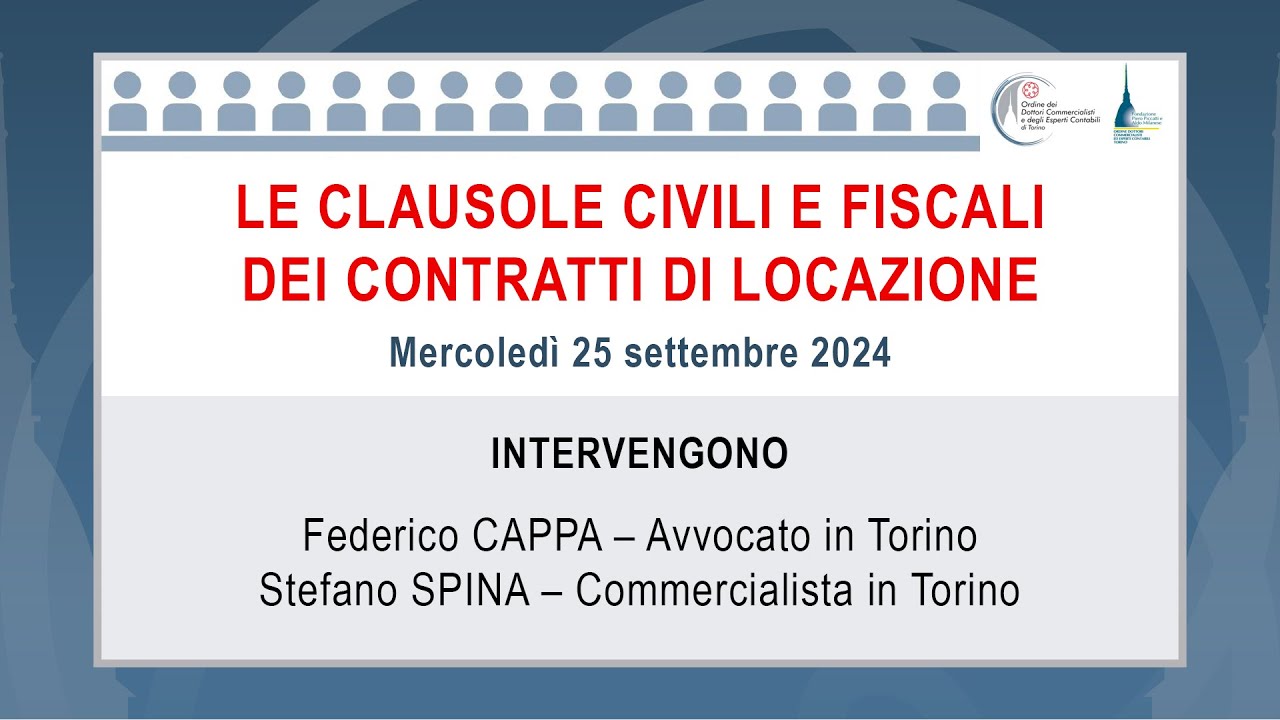 Le clausole civili e fiscali dei contratti di locazione