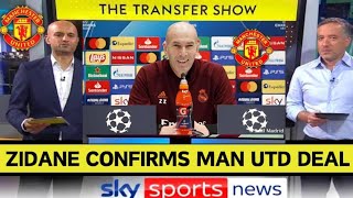 🚨 FINALLY!!!✅ ZIDANE MANCHESTER UNITED NEW COACH OFFICIAL DONE DEAL FABRIZIO ON SKY $PORTS🔥