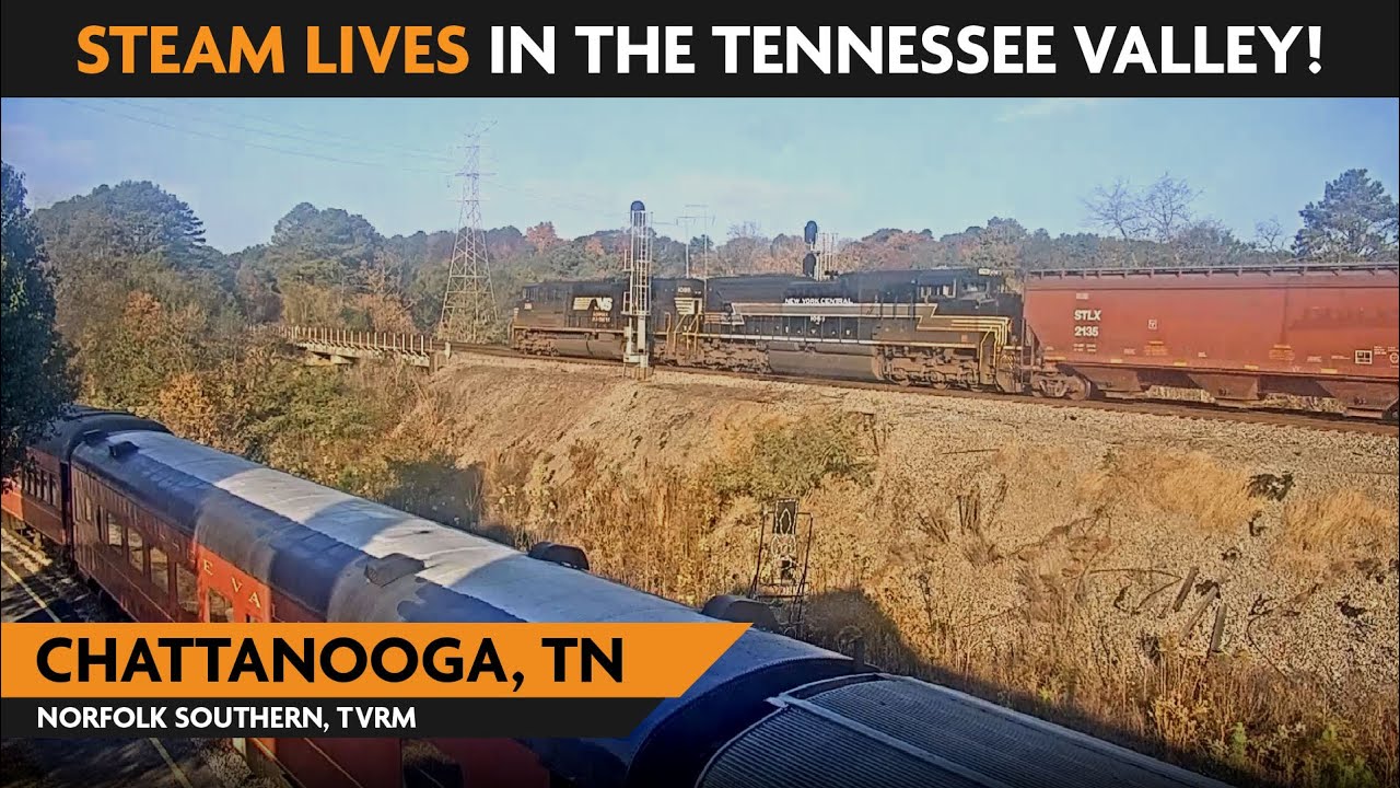 Chattanooga/TVRM, Tennessee, USA | Virtual Railfan LIVE !