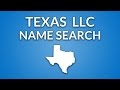 Texas LLC - Name Search