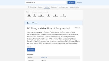 How to Find Articles Using U-M Library Search