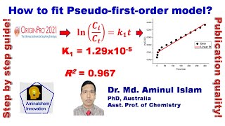 How to Fit Linear Pseudo First Order Kinetic Model in Origin