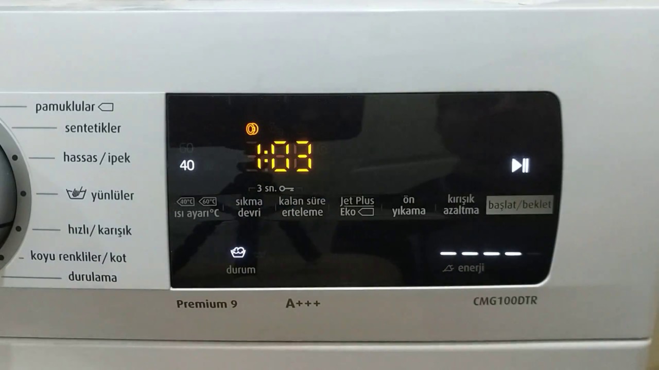 Profilo Çamaşır Makinesi, Çocuk Kilidi Açma ve Kapama (CMG100DTR) - YouTube