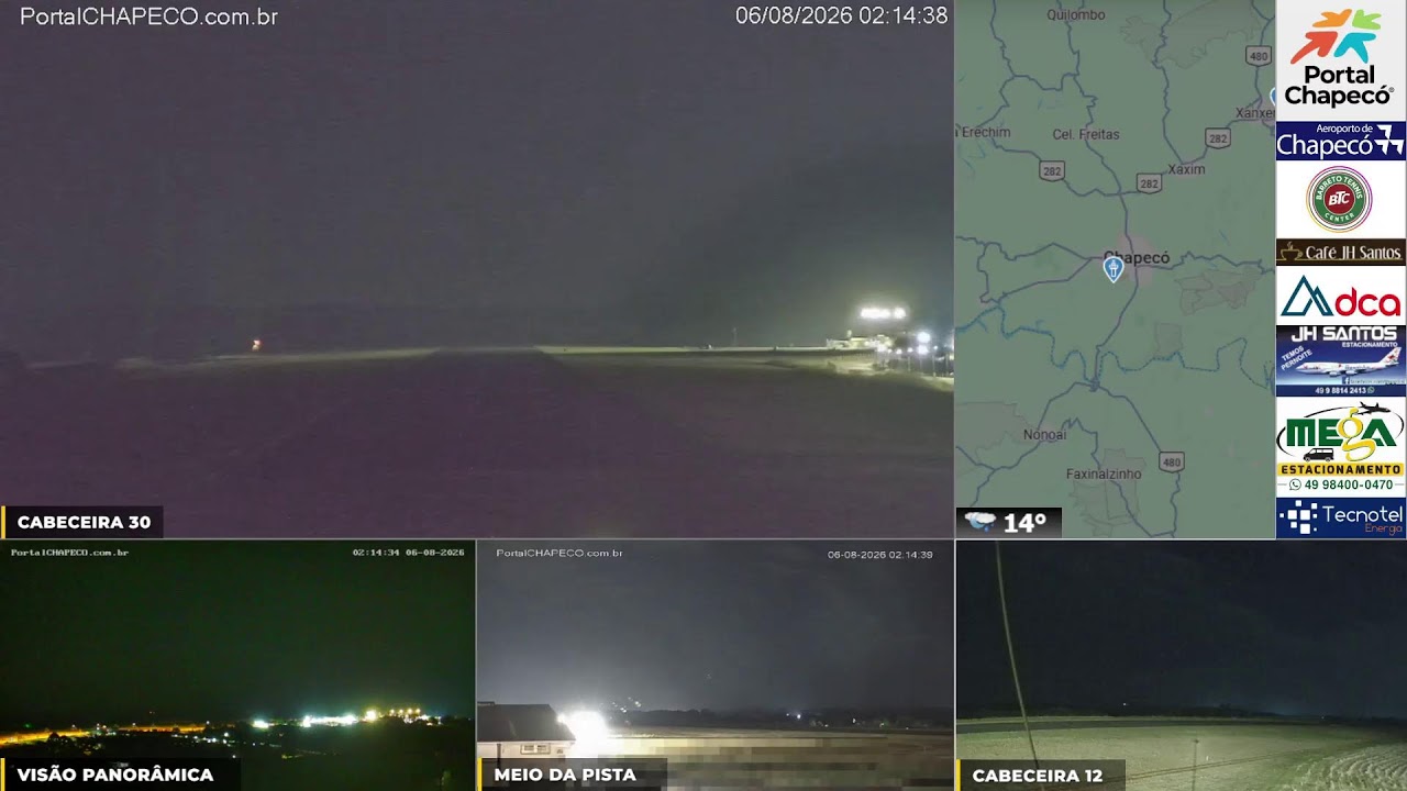 Chapecó Airport (SBCH) Live - Air Traffic & Runway Camera live camera thumbnail