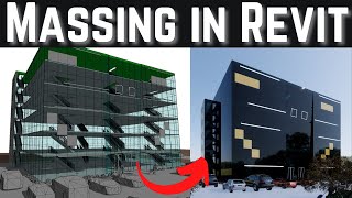 Massing Tutorial in Revit Architecture | Complete Massing with Commercial Building Design