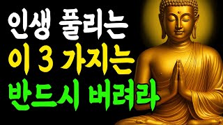 인생을 살면서 이 세 가지만큼은 꼭 버려라! 기적처럼 술술 풀립니다. | 부처님 말씀 | 인생조언 | 석가모니 | 명언