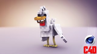 Скачать злая курица майнкрафт для cinema4d | angry chicken Download minecraft for cinema4d