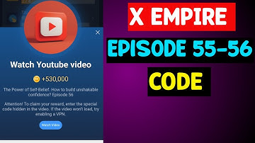X empire Youtube Code Episode 55 | Episode CODE level upgrade video riddle of the day | 30 Sep code
