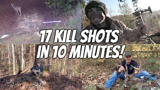 Bow hunting 17 Kill Shots in 10 Minutes!