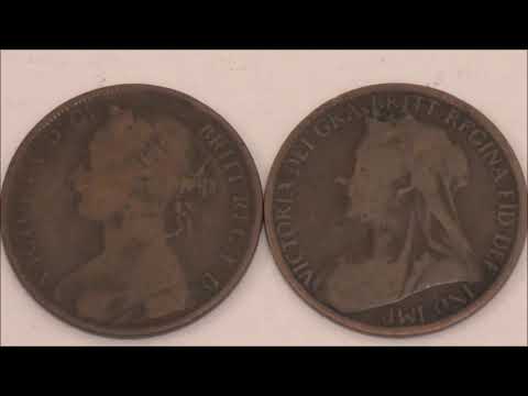 1885 and 1901 Victorian Pennies #coins #numismatics