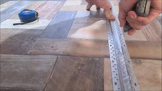 ASMR | London Bloke Meticulously Fits Vinyl Flooring to a Wall | Soft Spoken & Satisfying Sounds screenshot 5
