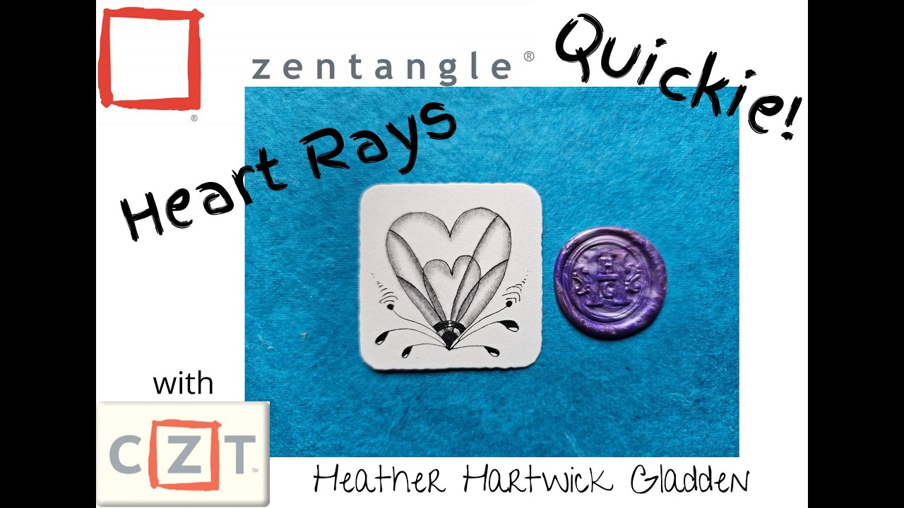 Лучи сердца | Быстрый Зентангл®