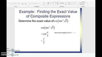 5.5 Video Leson Inverse Trig Functions Continue