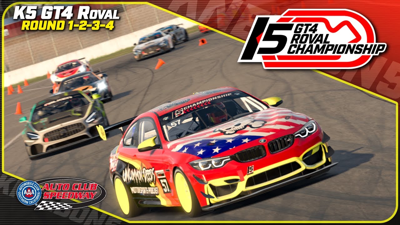 GT4 Roval Championship - Auto Club Speedway Moto - iRacing - YouTube