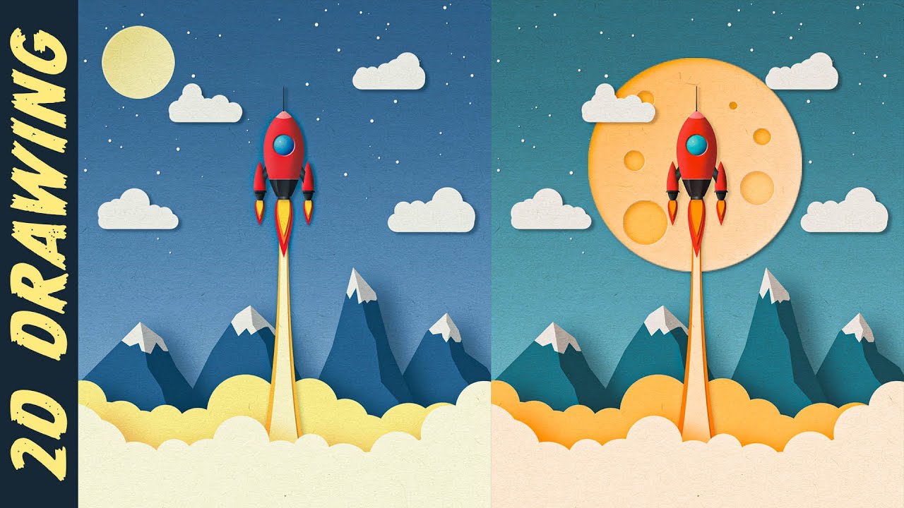 Paper Cut Out Illustration Effect in YouTube