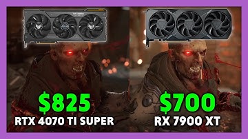 $700 vs $825 GPU Performance Comparison (RX 7900 XT vs RTX 4070 Ti Super - AMD vs Nvidia)