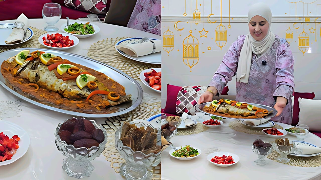 حوتة معمرة بالشعرية في الفرن مع الصلصة الحمراء طبق راقي يشرّف مائدة رمضان والضيوف