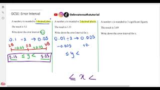 GCSE Higher: Error Interval when rounding