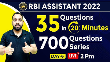 35 Questions in 20 Minutes | 700 Questions Series | DAY - 6 | 🔴 LIVE 4 : 00 PM  | #Mathsbyarusir