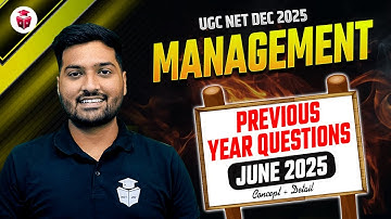 UGC NET Management Previous Year Questions June 2025 | UGC NET Paper 2 Management PYQs | Yogesh Sir