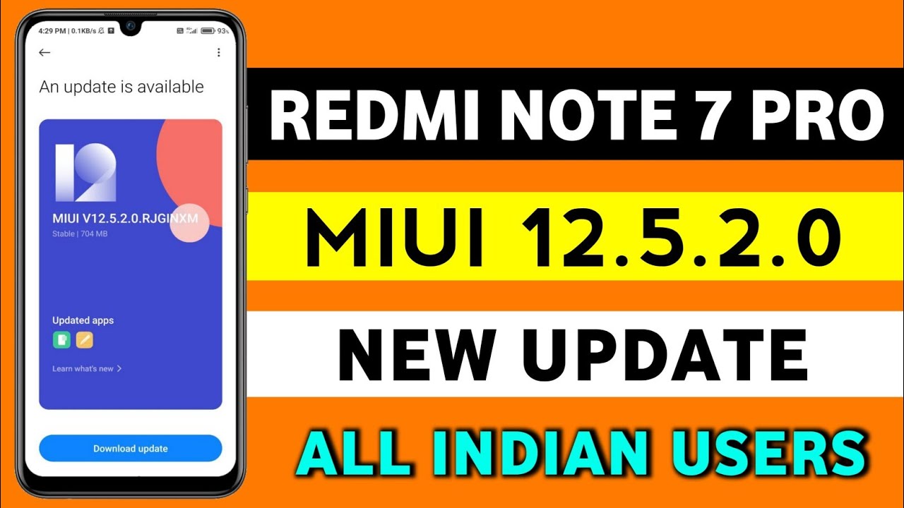 Redmi Note 7 Pro MIUI 12.5.2.0 Update | Redmi Note 7 Pro New Update ...