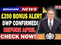 😳 JUST NOW! DWP Reveals £200 Payment 💷🚨 Check If You Qualify Before April!