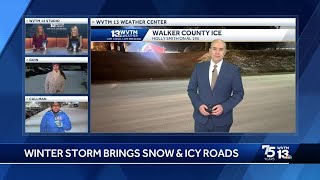 TEAM COVERAGE: WVTM 13 shows the impact of ice and snow as winter weather slams Alabama