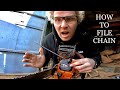 How to SHARPEN Chainsaw Chain - Tons of HELPFUL  TIPS - Indepth Tutorial