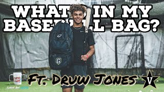 What S In My Baseball Bag? Ft Druw Jones Class Of 22 Outfielder Vandy Commit 