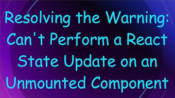 Resolving the Warning: Can