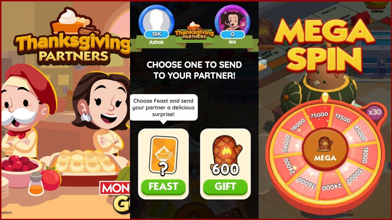 THANKSGIVING PARTNERS EVENT - Trasporto Completo 80k Punti Per Monopoly GO ⭐ MOGO - Nuovo - Foto 2