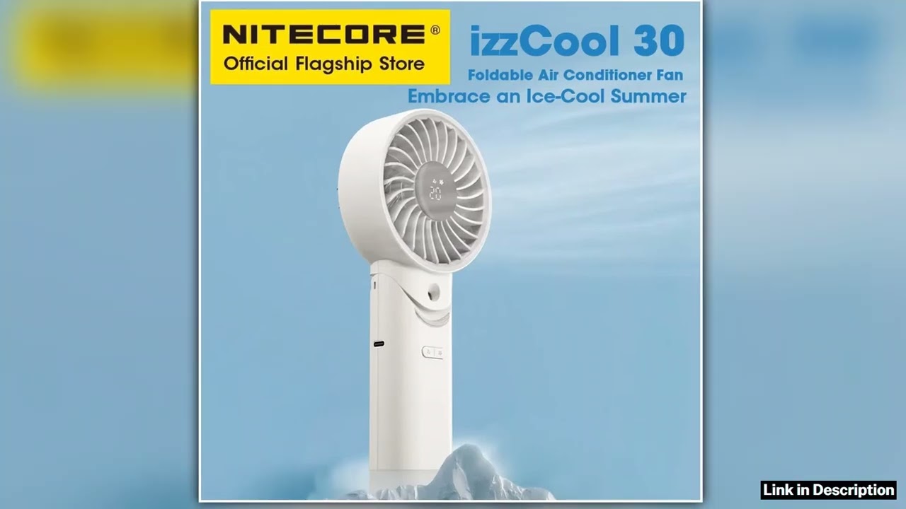 NITECORE izzcool 30 Foldable Air Conditioner Fan EDC Portable Camping Handheld Fan USBC