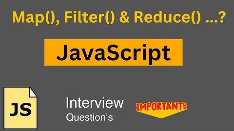 map, filter & reduce in JavaScript | JavaScript Interview Question #javascript