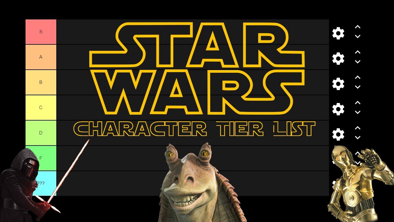 MY Star Wars Character Tier List YouTube my-star-wars-character-tier-list-youtube