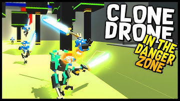BLUE NEON MADNESS! - Level Editor & Community Challenges - Clone Drone In The Danger Zone Gameplay
