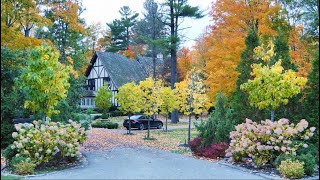 Beautiful Autumn Colors Countryside Foliage and Homes near Toronto Fall Colours 4K Foliage