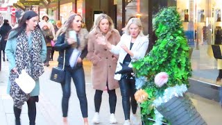 Hilarious Moment when The ladies find out it actually a tree man -  Bushman prank