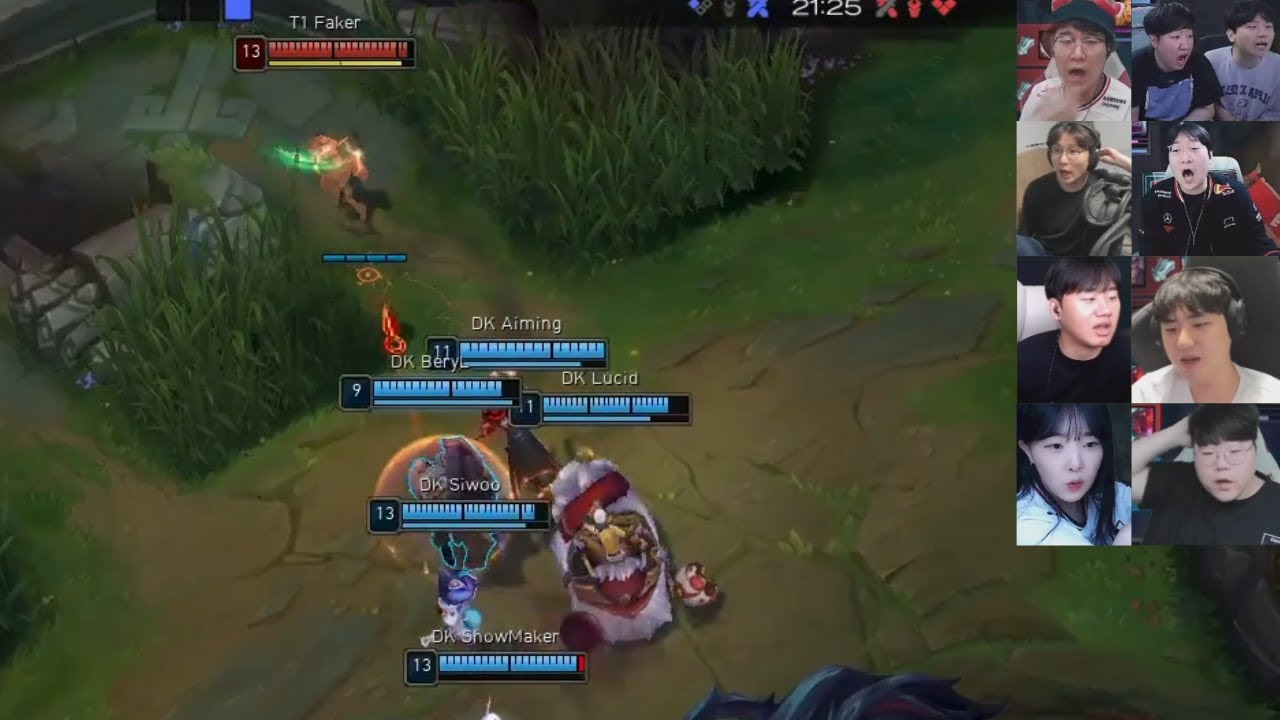 페이커 아칼리의 지리는 핑퐁 플레이 스트리머 반응[LCK 플레이오프 DK vs T1]