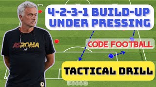4-2-3-1 build-up under pressing! Tactical exercise!