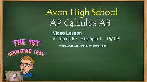 Avon High School - AP Calculus AB - Topic 5.4 - Example 1 - Part B