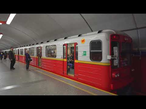 Poland, Metro night ride from Pole Mokotowskie to Centrum