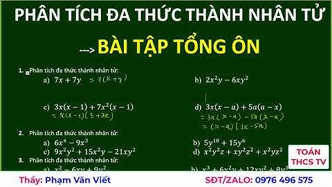 Các bài tập phân tích đa thức thành nhân tử