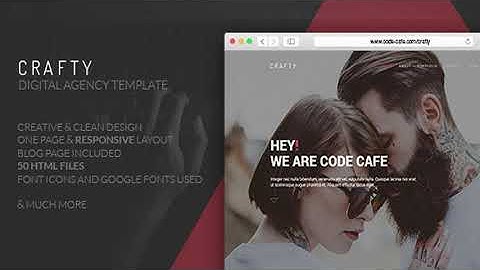 Crafty - One Page Digital Agency Template | Themeforest Website Templates and Themes